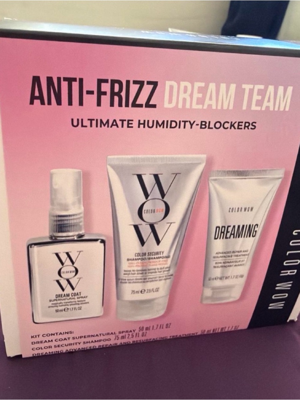 NEW Color Wow Anti-Frizz Dream Team Set — Pink Heat Protectant Trio